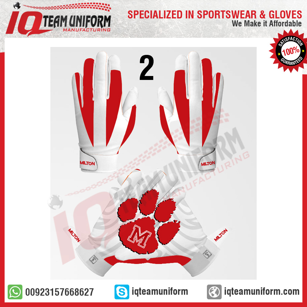 custom palm american football glove