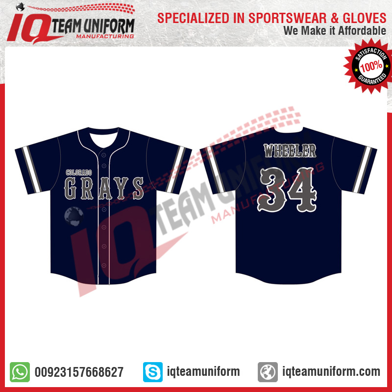 Sublimation baseball jersey