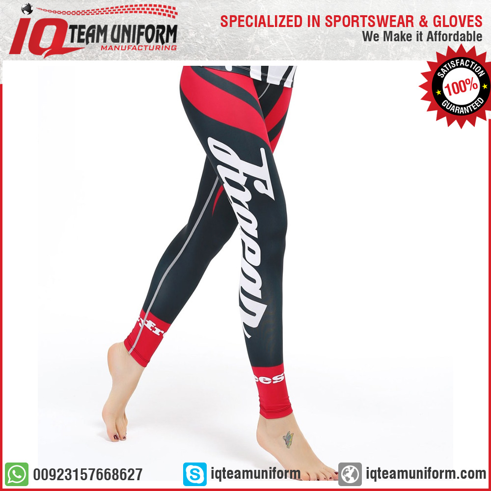 custom polyester compression leggings