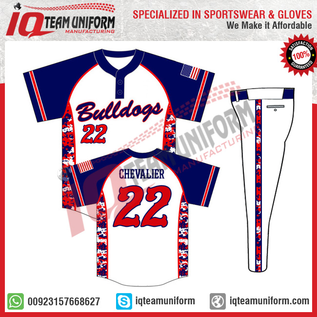 Elegent Sublimation baseball Uniform design