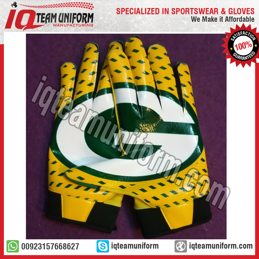 Green Bay Packers Custom Football Gloves