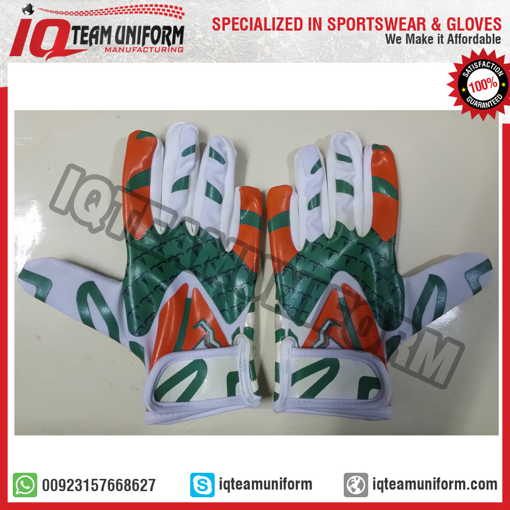 American Football Receiver Gloves Customized Printed