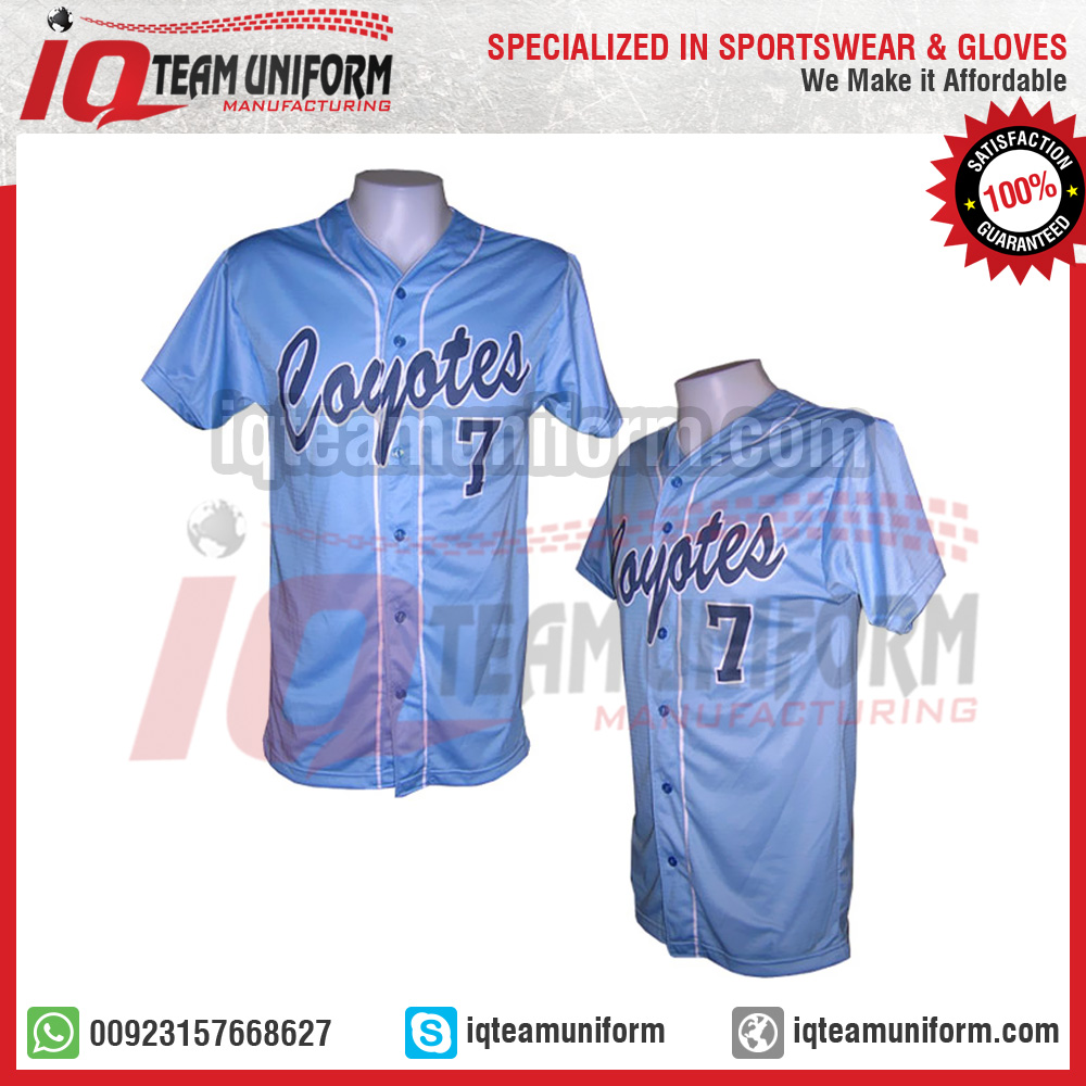 Sublimation baseball jersey design