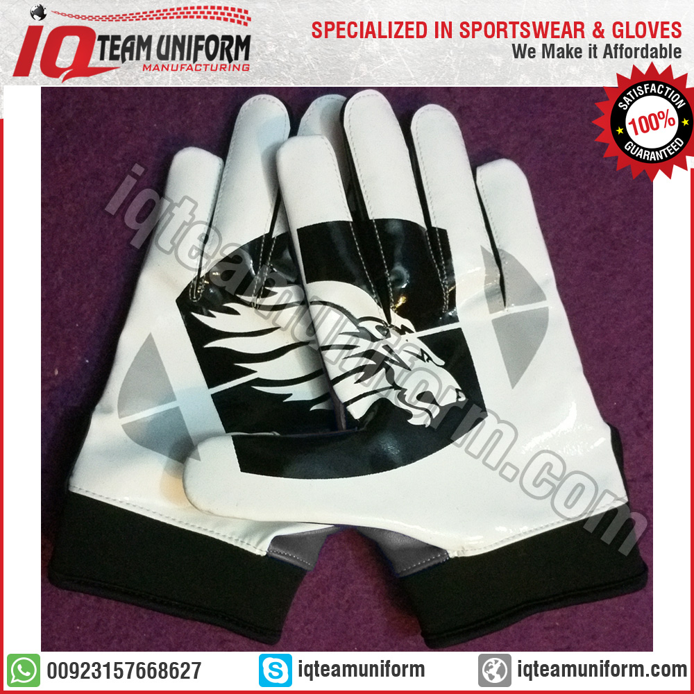 Genine Leather Custom Football Gloves